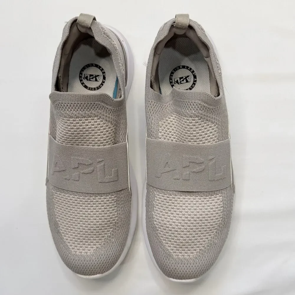 APL TechLoom Bliss Slip On Sneakers Women’s 9 Grey White Knit Athleisure